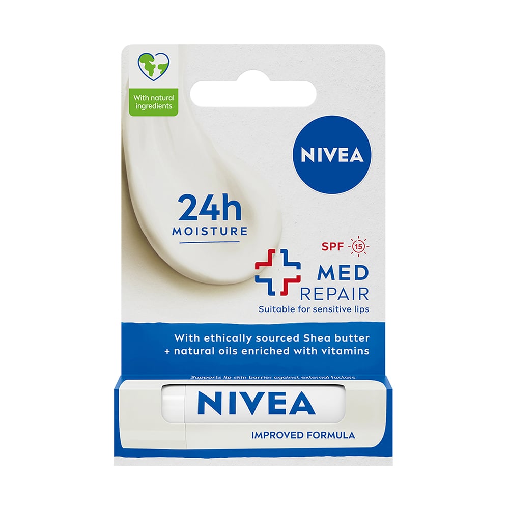 Бальзам-догляд для губ NIVEA Med Repair SPF15, 4.8 г
