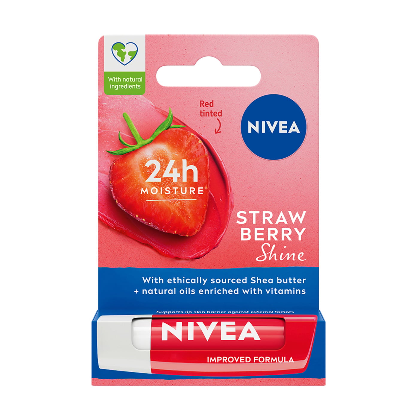 Бальзам-догляд для губ NIVEA Strawberry Shine, 4.8 г